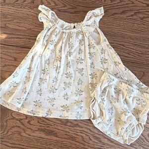 Floral Baby Dress and Bloomers Set